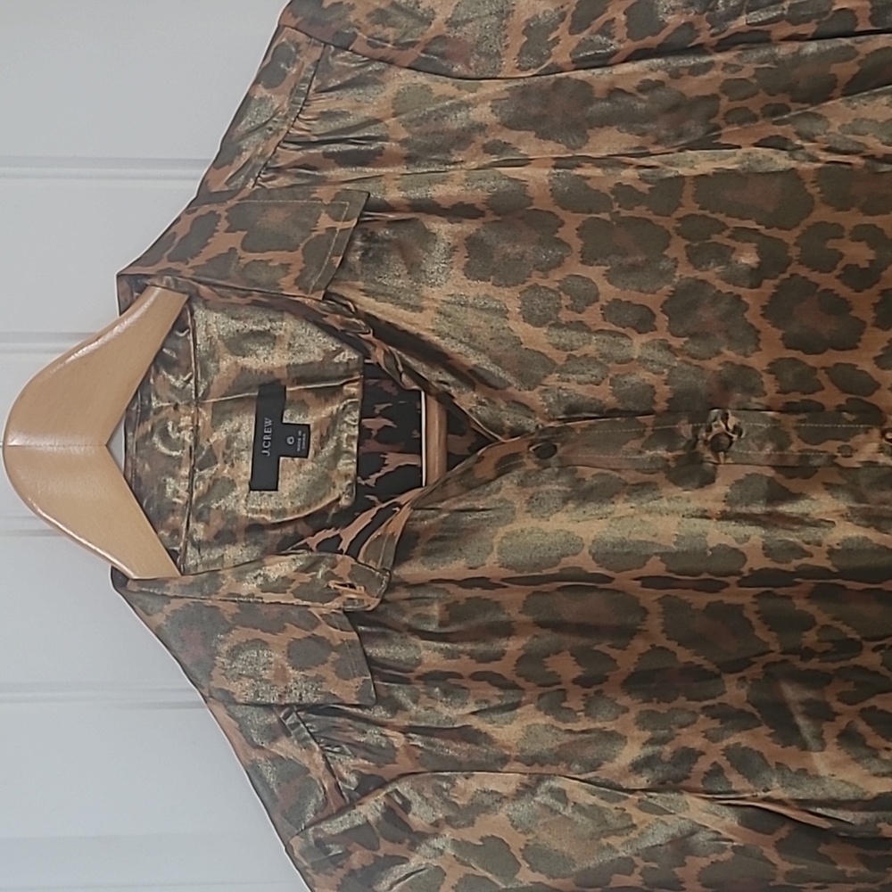 Leopard Print Long Sleeve Blouse